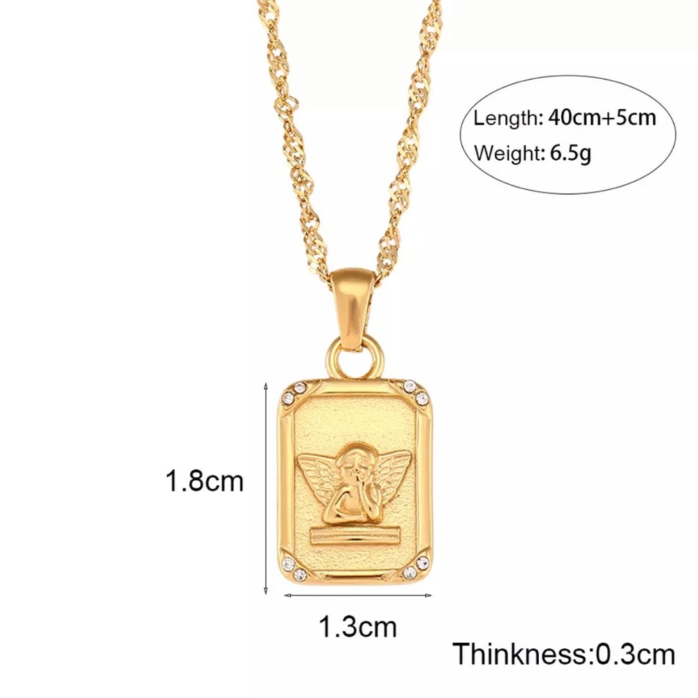 New Angel 18k Gold Pendant Necklace, nice Necklace, cute Necklace - Picture 6 of 6